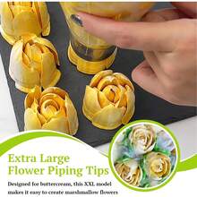 1pc Suuker Extra Large Russian Piping Nozzle, Stainless Steel Flower Shaped Piping Tip For Rose Decoration, Suitable For Cake Decorating, Cream, Cream Flower DIY Cookies, SL40 - Silver - View 6