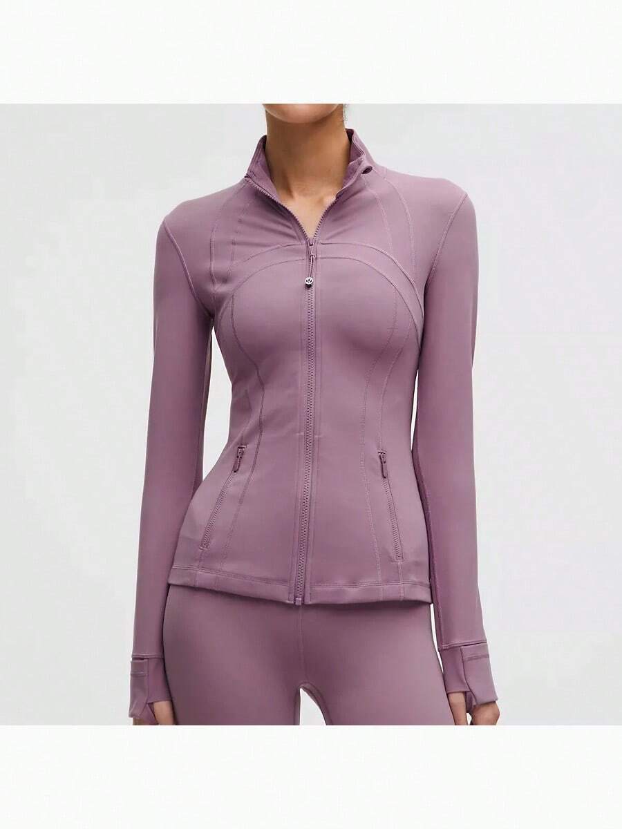 Define Jacket Nulu Women's Lightweight, Full Zip Running Track Jacket-For Yoga Gym Running-Sweat-Wicking-Yoga-All Seasons Sport-Spring/Summer-Autumn/Winter-Back To School - 薰衣草力士 - 查看 1