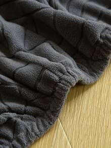 1PC/2pcs Jacquard Chair Cover Short Back Shell Style Chair Slipcovers Adjustable Dining Room Seat Covers For Bar Party Wedding - Dark Grey - View 5