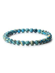 1 件 6 毫米天然石珠手链虎眼石玛瑙石英珠弹力手链男女款瑜伽饰品礼物 - 彩色 - 查看 35