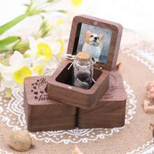 Handgefertigter Holz-Haustier-Gedenkgegenstand, personalisierte Aufbewahrungsbox für Haustierasche, personalisiertes Geschenk für Katzenverlust und Hundeverust, Gedenkgegenstand für Haustierhaare, Haustier-Beileidsgeschenk