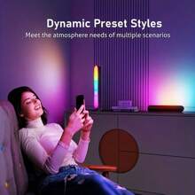 RTONTR 1 Pc / 2 Pcs Desktop Led Ambient Light Bar Music Rhythm Lights RGB Light Bars With Remote Control TV LED Backlights Remote Control For Gaming Room Tv And Party Decoration Sync With Music Rgb Desk Lamp Room Decoration