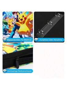 pokemon Portacards de Pikachu Pokemon Super Dream Card, diseño con cremallera de piel sintética, espectacular álbum de almacenaje con 4 páginas con bolsillos, puede contener 400 cartas, álbum de mangas grandes/soporte de cartas del juego de cartas coleccionables/libro de colección de cartas, regalo para amigos, regalo de San Valentín, regalo de Navidad, regalo de cumpleaños, regalo para fiestas temáticas