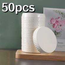 100/200pcs White Paper Cup Lids - Durable, Stackable Travel Cup Covers, Dust-Proof Lids - For Coffee, Tea, Juice Cup Lids, Suitable For Parties, Picnics, Cafes, Restaurants, Travel And Events For Hot And Cold Beverages - Keeps Drinks Clean And - Multicolor - View 18