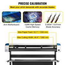 53-Inch Automatic Contour Vinyl Cutter Plotter Force & Speed Adjustable Sign Cutting With Floor Stand & Signmaster Software - 查看 5