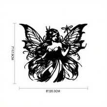 Fairy Metal Wall Art Decor Black Wall Elegance-Metal Placard-Versatile Usage, Suitable For Various Indoor And Outdoor Settings-Metal Sign-Coffee Shop Decor - Black - View 4