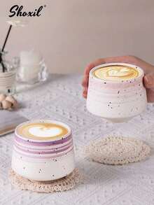 shoxil 1PC Ceramic Coffee Mug, Gradient Coffee Cup, Latte Mugs, Coffee Cup, Teacup, Water Cup, For Home, Cafe, Gift