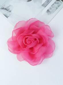 Handmade Exaggerated Multi-Layer Rose Tulle Flower Brooch, Hair Clip, Hat, Clothing Decoration For Women - Camellia - View 6
