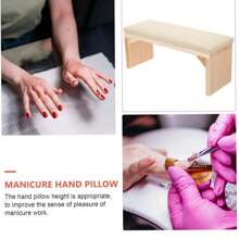 Shmian 1pc Hand Pillow Tool Log Simple Style Mat Can Be Placed On The Phototherapy Machine Net Solid Wood Light Luxury Table