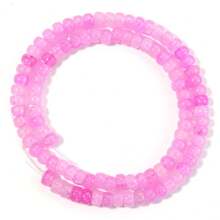 1 peça, aproximadamente 88 peças, contas redondas planas de vidro bicolores, 6x4 mm, multiestilos, moda casual, fofas, coloridas, feitas à mão, faça você mesmo, para pulseira, colar, joia, pingente, berloque de celular, chaveiro, contas de atacado