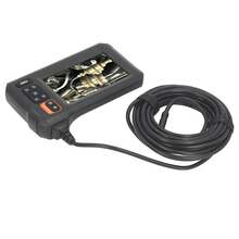 Brillo Ajustable Industrial HD 1920 x 1080P Digital Borescope Set, Endoscopio Industrial Impermeable Lente de 8mm Endoscopio Industrial Cámara de Inspección con Pantalla IPS de 4.3" y 8 LED para Mantenimiento de Automóviles inspección de tuberías de drenaje mantenimiento de equipos mecánicos - Imagen Giratoria: 180°, la pantalla soporta cambio de color blanco y negro - Negro - Ver 8