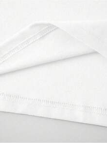 Plus Size Men's Casual Letter & Skull Print Round Neck Short Sleeve T-Shirt, Summer - White - View 5