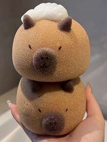 1/2浴室沐浴球水豚沐浴球沐浴洗面奶沐浴搓澡海绵可爱柔软沐浴擦浴用品可爱礼物动物沐浴球 - 彩色 - 查看 6