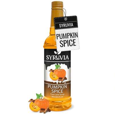 Jarabe de especias de calabaza Syruvia de 25.4 onzas para café, jarabe con sabor a especias de calabaza para café