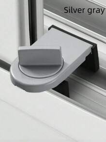 1pc Aluminum Alloy Sliding Door & Window Lock, With Anti-Pinch, Anti-Theft, Anti-Falling Functions And Lock
