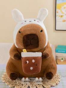 圣诞装饰水豚毛绒玩具，逼真卡通水豚毛绒玩具，柔软毛绒玩具，儿童完美礼物，生日派对、圣诞节、新年、情人节、家居装饰水豚套装，水豚毛绒玩具，毛绒玩具