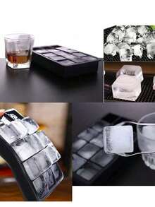 1pc Silicone Ice Grid Mold, Cube Mould, Minimalist Plain Multi-Grid Ice Cube Mold For Home, Simple Black 15 Grid Refrigerator Ice Maker Tray, Ice Cube Maker Tray, Reusable Ice Maker, Bar Ice Maker Tool, Creative Ice Maker, Easy To Release, Suitable For Making Cube Ice Cubes - Black - View 5