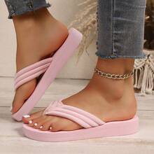 Dép xỏ ngón nữ - Dép quai hậu nhẹ, thoải mái, phong cách Châu Âu và Mỹ, thích hợp cho bãi biển và gia đình - Hồng - Xem 5