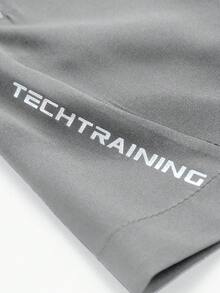 Tween Boy Breathable Quick-Dry Elastic Waist Outdoor Sports Shorts, Summer - Light Grey - View 4