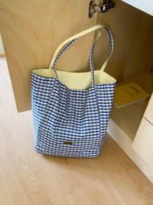 New Embroidered Canvas Bag, Large Capacity Shoulder Bag, Korean Style Versatile Tote Bag, Commute Work School Handbag