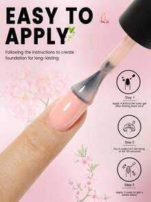 YOKEFELLOW 10毫升6色粉色果冻凝胶指甲油，透明乳白色粉色，持久可卸UV光固化凝胶指甲油，适用于美甲沙龙和居家DIY美甲，是送给女性和女孩的完美礼物。 - 彩色 - 查看 5