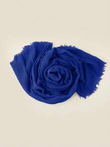 1pc Solid Color Soft Bubble Scarf Shawl Hijab