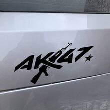 1 件 AK-47 图案乙烯基贴花，创意枪形模切贴纸，适用于汽车卡车摩托车车窗保险杠，是军迷的理想礼物 - A - 查看 2