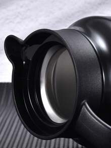 1件不锈钢咖啡壶，带按压开关的小茶壶，家用老白茶，陈年普洱茶冲泡壶，大容量 - 黑色 - 查看 4