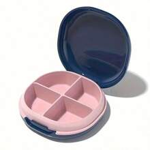 Portable Silicone Pill Case - Travel Pill Box With Multiple Compartments, Transparent Lid And Compact Design, Suitable For Daily Medication And Travel Essentials, Wallet Pill Box - Multicolor - View 5