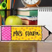 Cartel personalizado para maestros, regalos para maestros, regalo de aprecio a maestros, placa con el nombre del escritorio del maestro, regalo personalizado para maestros, letrero con el nombre del maestro - Multicolor - Ver 10