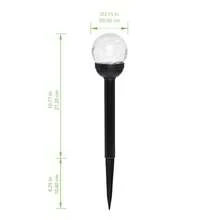 Solar Powered Black LED Landscape Crackle Glass Ball Path Light, 3 Lumens, 6 Pack - 6 - View 4