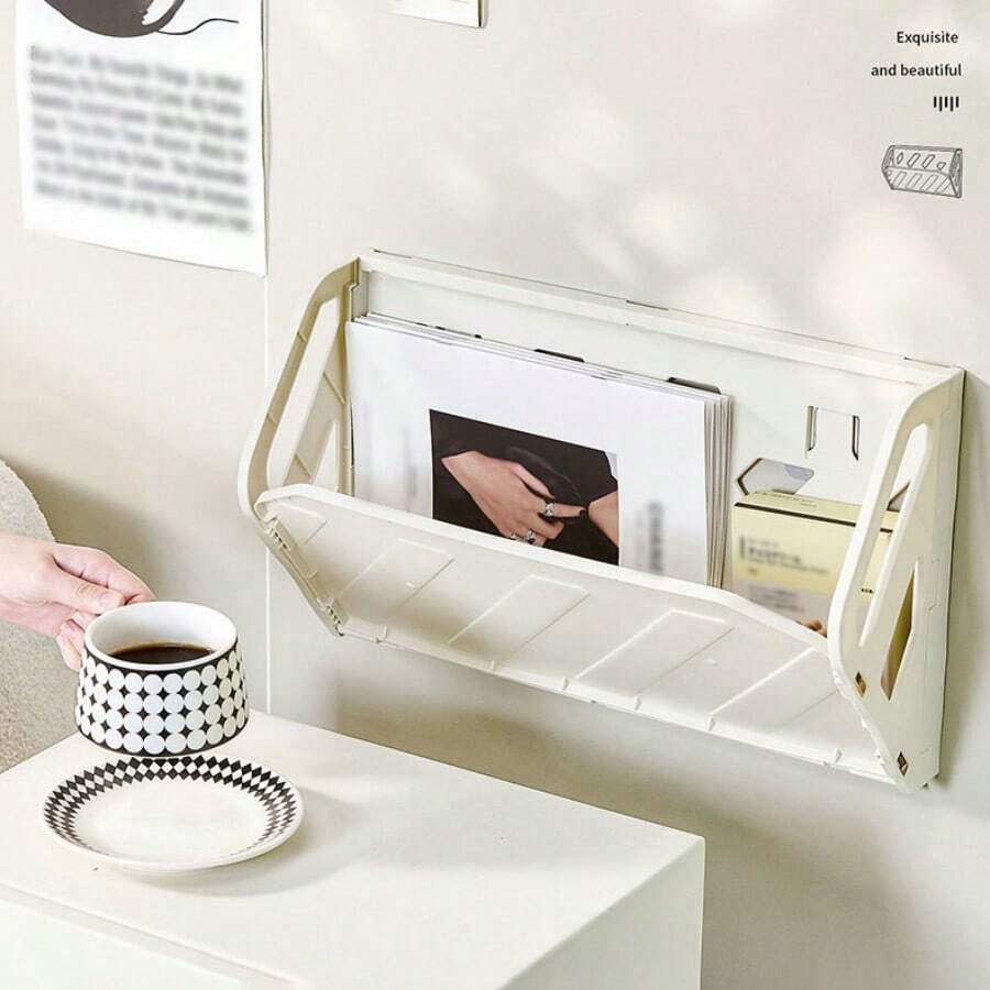 Estantería plegable de pared para zapatos, organizador de zapatos ahorra espacio para entrada, baño o armario - Estantería abatible para almacenamiento de zapatos en espacios pequeños