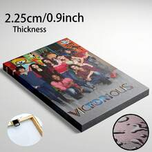 Framed Room Decor Victorious TV Show Cast Canvas Print, Cloth Poster, Decorative Group Shot Wall Art For Home, Office, Bedroom, Living Room, Cafe Decor, Festival Gift Idea - 裱框 - 查看 2