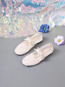 2025 Spring New French Retro Shallow Mary Jane Ballet Flats For Women - Beige - View 4