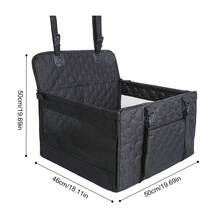 Large Size New Car Pet Basket, Cat Basket, Foldable, Breathable Car Pet Carrier With Mesh, Quilted Bottom, Suitable For Large Dogs - Foldable, Washable Car And Truck Pet Backseat Protector, Pet Supplies With Buckle N'Go Dog Car Seat For Large Dogs, With Breathable Mesh And Adjustable Dog Car Safety Belt, Dog Car Hammock, Dog Harness Dog Car Seat Cover - Black - View 3