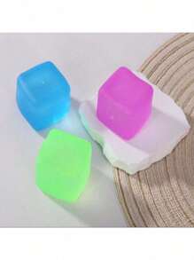 1/2/3/4 piezas Cubos blandos cuadrados con elevación lenta de azúcar de malta como pelotas anti-estrés para adultos, juguetes de fidget suaves para relajarse y tranquilizarse - con forma cuadrada rellena