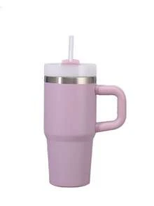 1 件 14 盎司纯色简约大气不锈钢杯、随行杯、带盖水杯、吸管、简约时尚旅行杯 - 不锈钢真空冷水杯、便携式防漏杯、朋友和家人礼品杯、户外饮水设备、健身、旅行、家庭、办公室。返校 - 彩色 - 查看 15