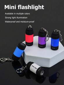 3pcs Mini Keychain LED Flashlight Portable Light Rechargeable Multifunction Outdoor Torch With Bag Clip For Hiking Camping Fishing Running Emergency Lighting, Camping Accessories