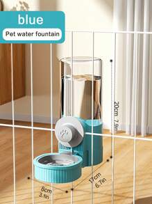 1 pieza Dispensador automático de agua y comida para gatos, conejos, perros, aves y pájaros - Bebedero para mascotas anti-derrames y salpicaduras