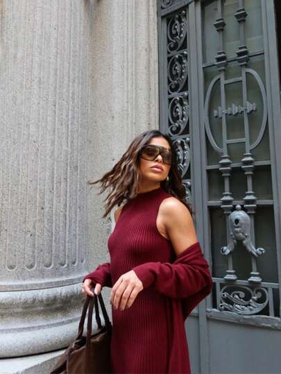Vestido feminino canelado sem manga fio modal premium primavera verão fresco alta qualidade