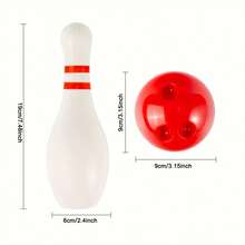 Light Up Kids Bowling Set Includes 10 Pins And 2 Balls, Bowling Pins Toy Set For Kids Toddler Indoor Games For Boys Girls 6/12pcs, Height 7.87inch - 彩色 - 查看 2