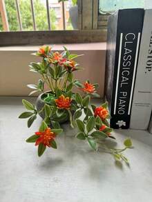 ديكور صخري محاكي بمصغر زهرة اللوتس، زخرفة طاولة