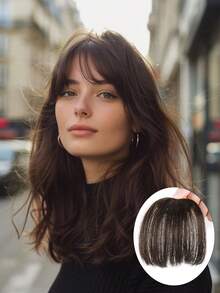 空气刘海夹式薄假刘海自然直发合成齐刘海饰品女生隐形自然发色 - 彩色 - 查看 17