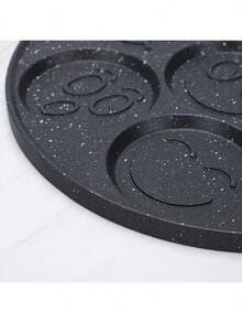 1 件装鸡蛋煎锅不粘煎饼锅 4 杯炊具煎饼、煎蛋锅铝合金鸡蛋锅 - 黑色 - 查看 10