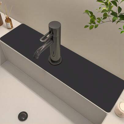 1 pezzo Pad di aspirazione monocromatico per rubinetto del lavandino, pad di drenaggio per cucina, bagno, lavabo, piano di lavoro, pad in diatonite da tagliare e asciugare rapidamente