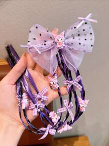 Sanrio Sanrio 14pcs Cartoon Hairpins BB Clips Side Bangs Clips Short Hair Bathroom Hairpins, Role-Playing Stage Performance Cartoon Hair Accessories, Home Bathroom Decoration Summer Female Student Hair Accessories Set, Ponytail Holders, Hair Elastics, Hair Rubber Bands
