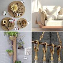 Cuerda de yute amarilla de 10 mm de grosor, 10 metros de largo, 9,5 mm de diámetro, resistente y duradera, adecuada para manualidades, postes rascadores para gatos, jardinería, decoración de estilo granja y talla grande. - Multicolor - Ver 10