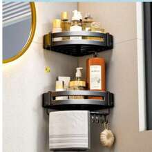 Eckdusche Caddy, rostfreier Dusche Aufbewahrungskorb, Badezimmer Wandhalterung Organizer Regal Schulanfang