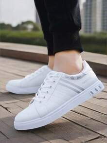 Zapatos deportivos antideslizantes transpirables y ligeros para hombre en verano, zapatos casuales nuevos y versátiles2024 con malla resistente al olor,Zapatillas deportivas para hombre de color sólido, ligeras y transpirables de malla de tela, talón suave y cómodo para proporcionar estabilidad, diseño de suela - Gris - Ver 7