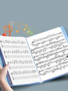 40页按扣式文件整理文件夹，大容量学生试卷/合同文件收纳，透明封套，随机封面卡纸